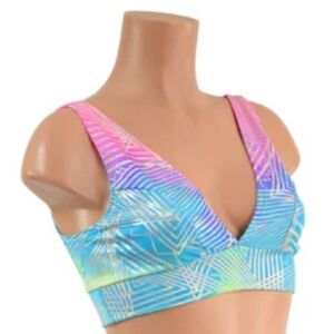 NEW Coquetry Clothing Starlette Bralette Top UV Glow Blacklight Spandex Fabric